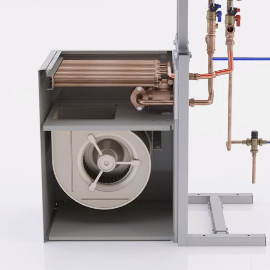 Inside of a Hydronic Air Handler