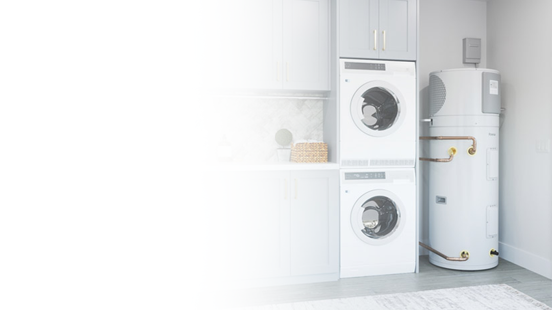 REHP Electric Pump Water Heater in Utility Room - Hero image